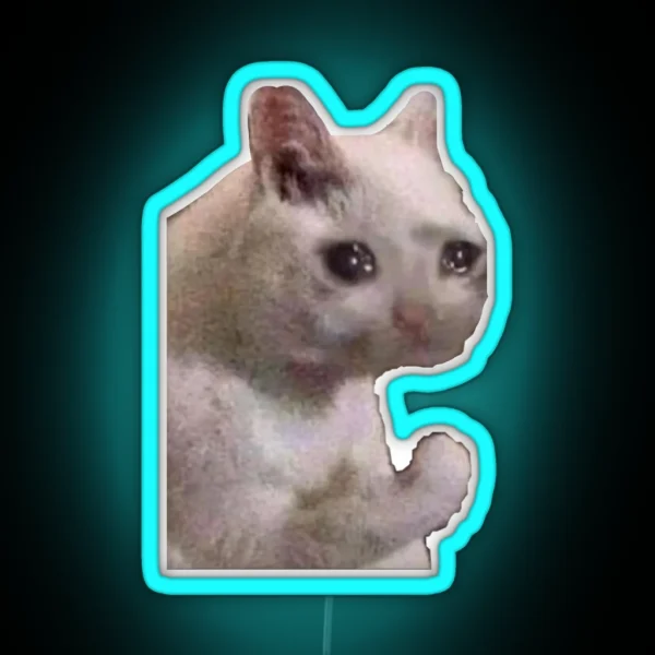 Sad Cat RGB Neon Sign