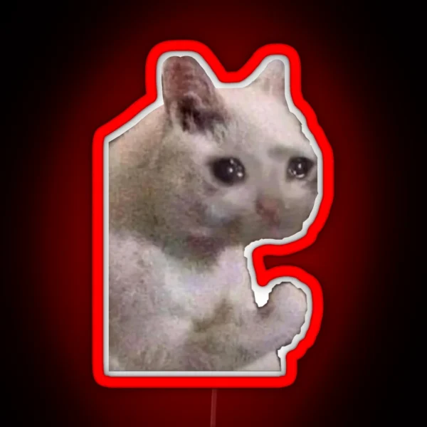 Sad Cat RGB Neon Sign