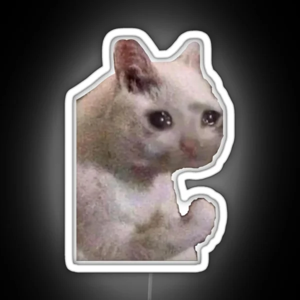 Sad Cat RGB Neon Sign