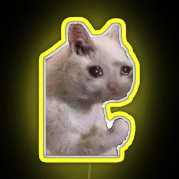 Sad Cat RGB Neon Sign