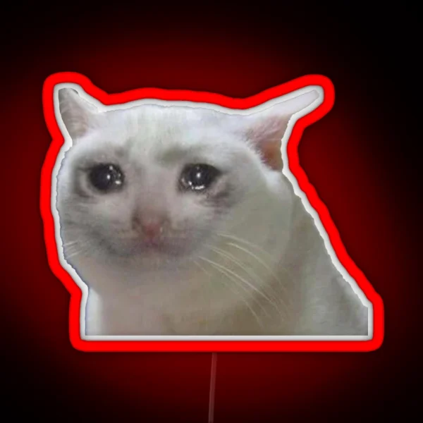 Sad Cat RGB Neon Sign