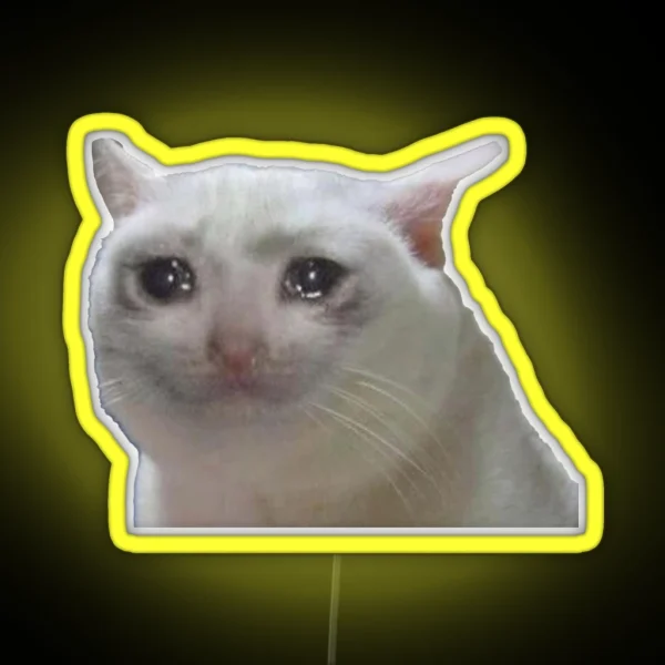 Sad Cat RGB Neon Sign