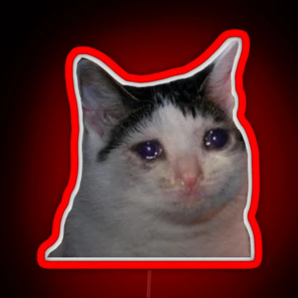 Sad Cat RGB Neon Sign