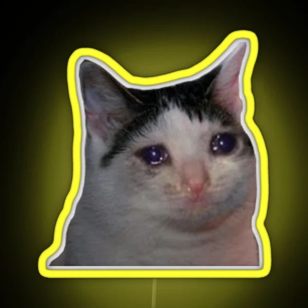 Sad Cat RGB Neon Sign