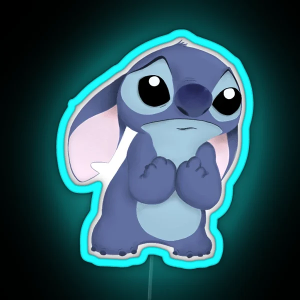 Sad Lilo And Stitch RGB Neon Sign