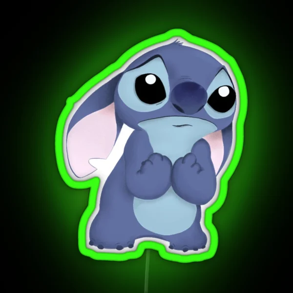 Sad Lilo And Stitch RGB Neon Sign