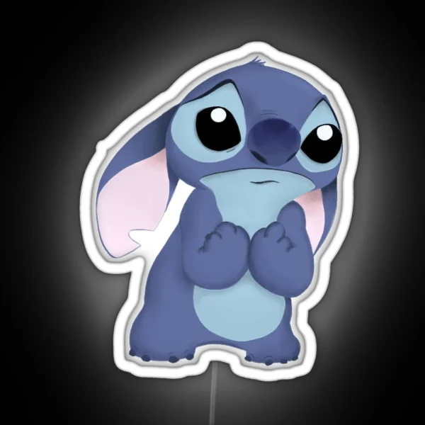 Sad Lilo And Stitch RGB Neon Sign