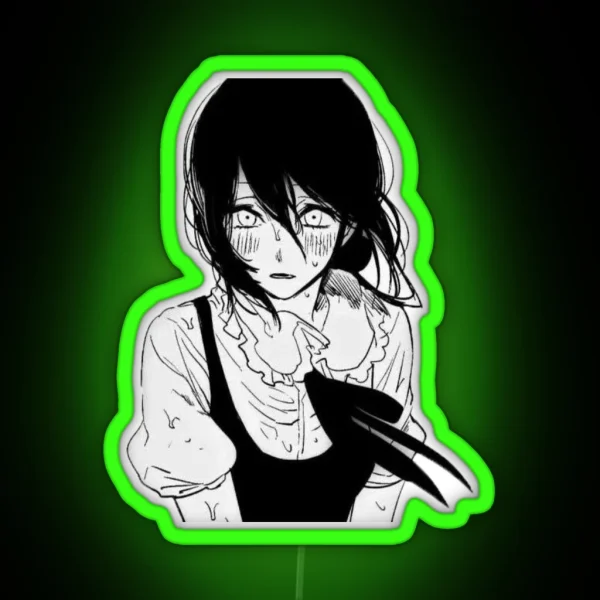 Sad Reze Manga RGB Neon Sign