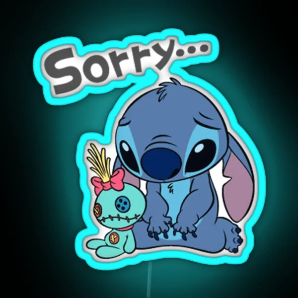 Sad Stitch RGB Neon Sign