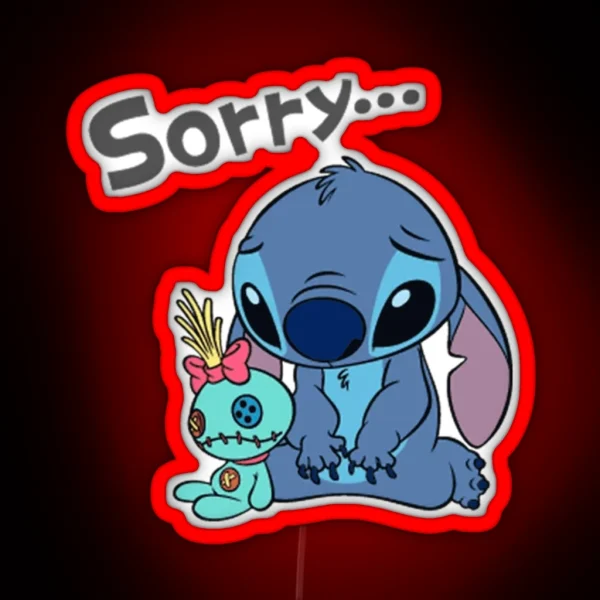 Sad Stitch RGB Neon Sign