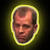 toby flenderson sad rgb neon sign yellow