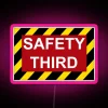 RGB Neon Safety Third Sign
