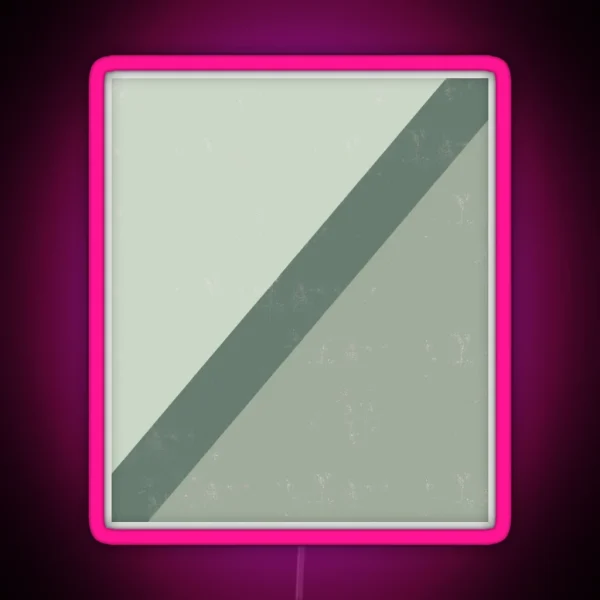 Sage Green Painterly Roller Brush Style Geometric RGB Neon Sign