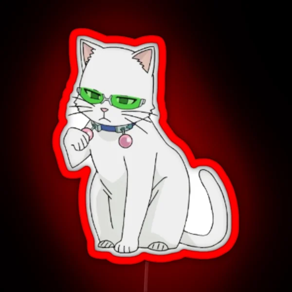 Saiki As A Cat But Smaller RGB Neon Sign