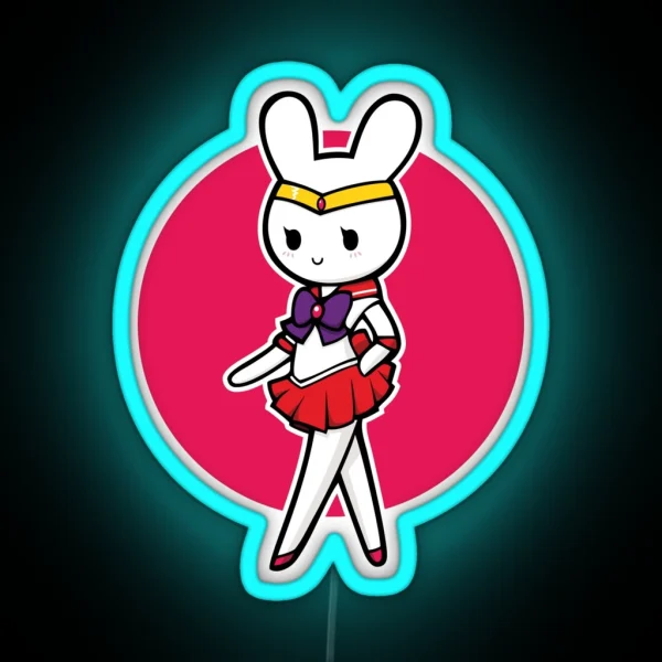 Sailor Bunny Mars RGB Neon Sign