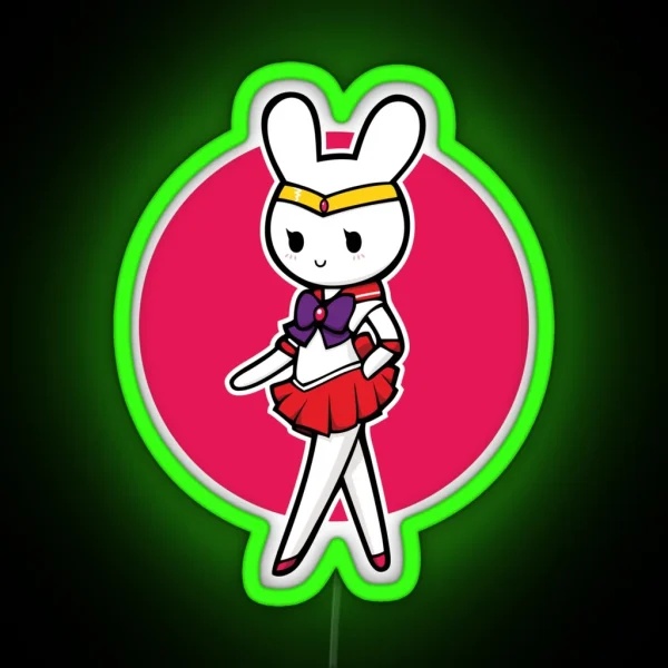 Sailor Bunny Mars RGB Neon Sign