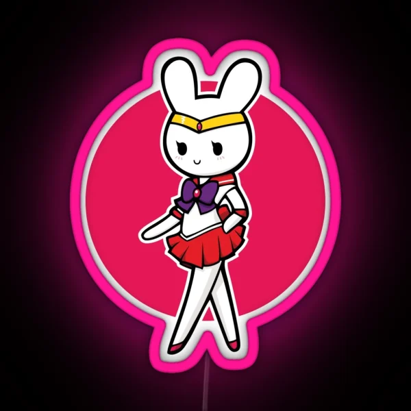 Sailor Bunny Mars RGB Neon Sign