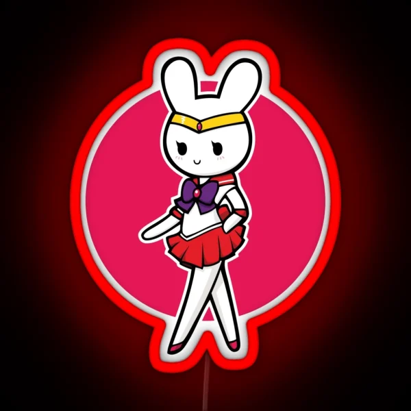 Sailor Bunny Mars RGB Neon Sign