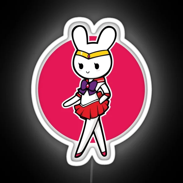 Sailor Bunny Mars RGB Neon Sign