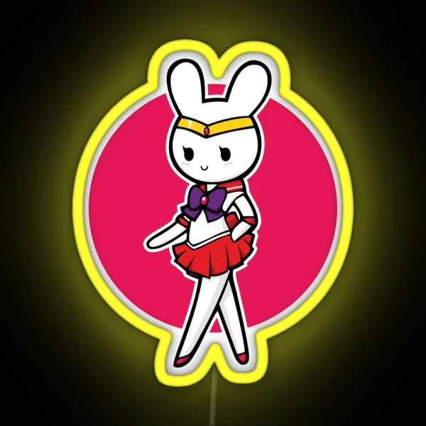 Sailor Bunny Mars RGB Neon Sign