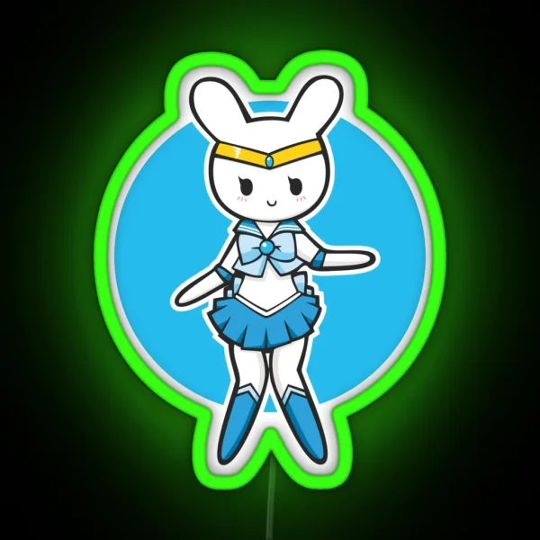 Sailor Bunny Mercury RGB Neon Sign