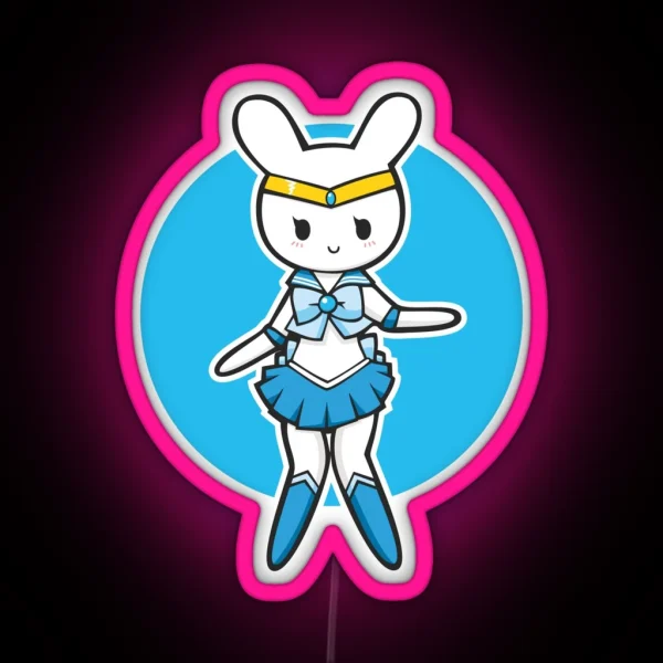 Sailor Bunny Mercury RGB Neon Sign