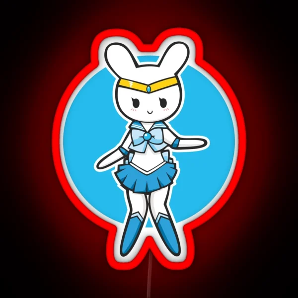 Sailor Bunny Mercury RGB Neon Sign
