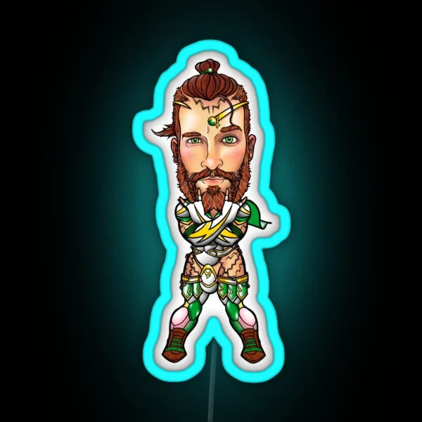 Sailor Chibi Boy Jupiter RGB Neon Sign