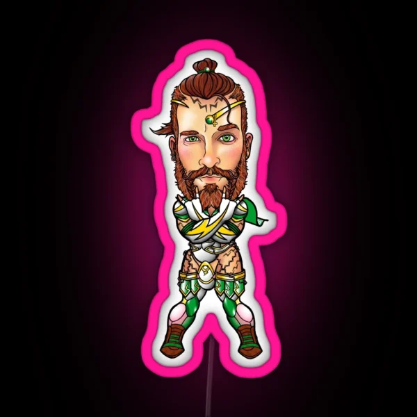 Sailor Chibi Boy Jupiter RGB Neon Sign