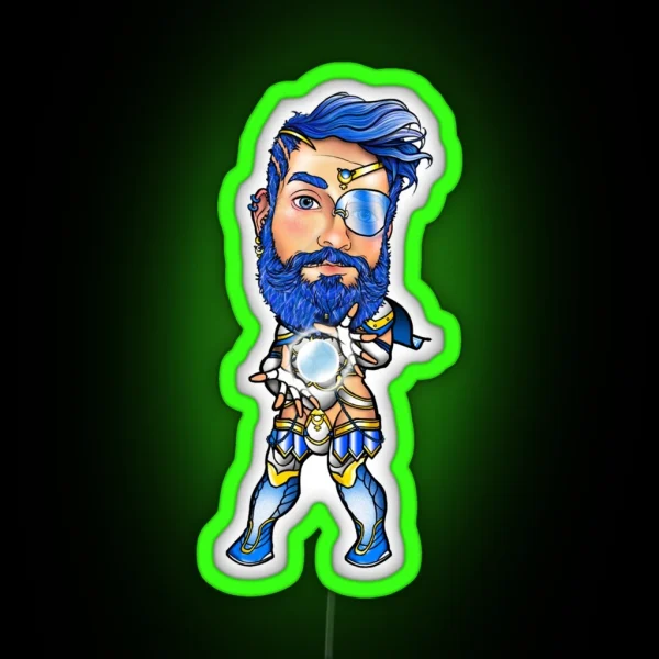 Sailor Chibi Boy Mercury RGB Neon Sign