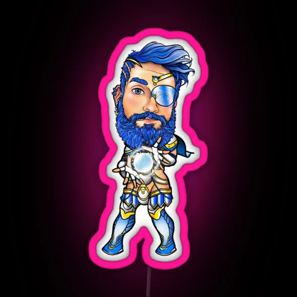 Sailor Chibi Boy Mercury RGB Neon Sign
