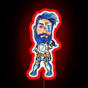 Sailor Chibi Boy Mercury RGB Neon Sign