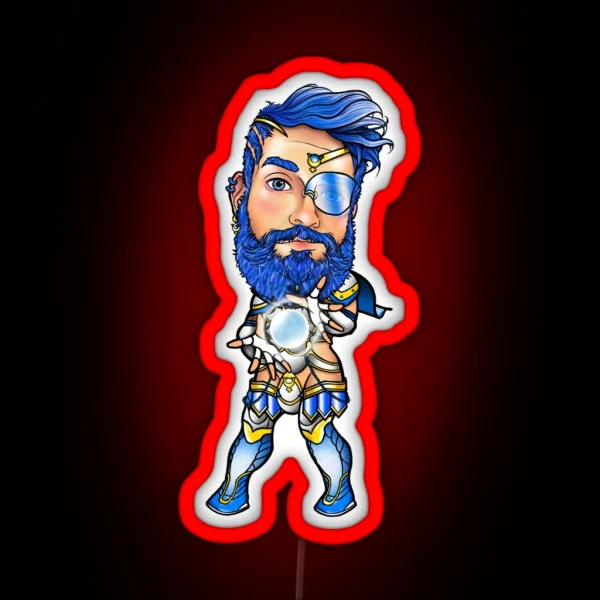 Sailor Chibi Boy Mercury RGB Neon Sign