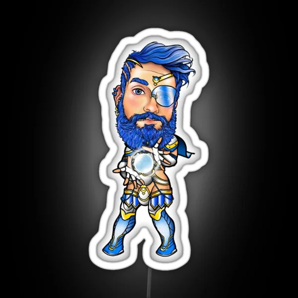 Sailor Chibi Boy Mercury RGB Neon Sign
