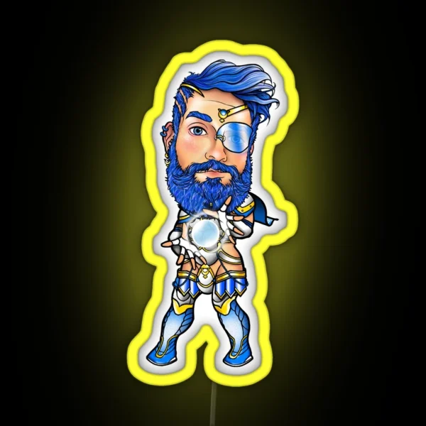 Sailor Chibi Boy Mercury RGB Neon Sign