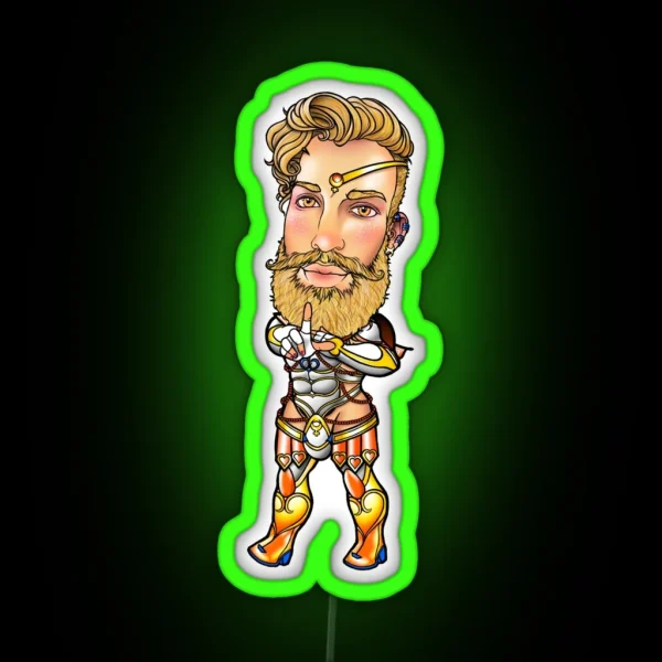 Sailor Chibi Boy Venus RGB Neon Sign