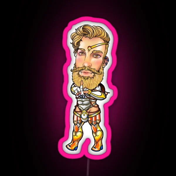 Sailor Chibi Boy Venus RGB Neon Sign