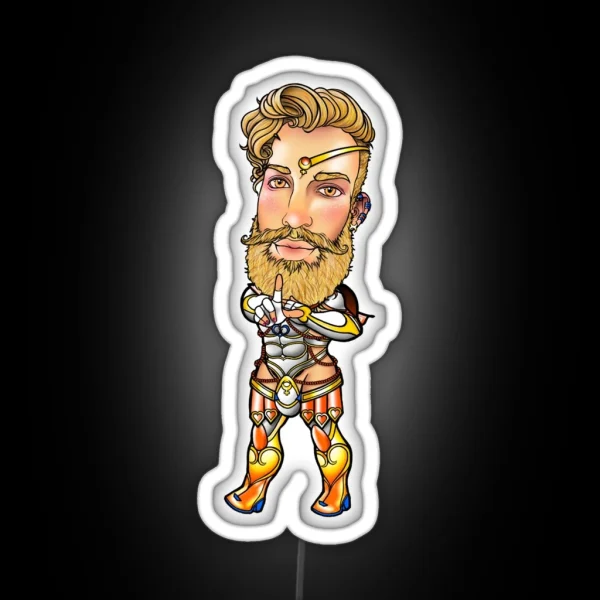 Sailor Chibi Boy Venus RGB Neon Sign