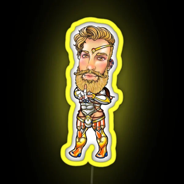 Sailor Chibi Boy Venus RGB Neon Sign