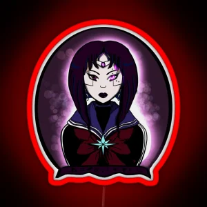 Sailor Cyberpunk Saturn RGB Neon Sign