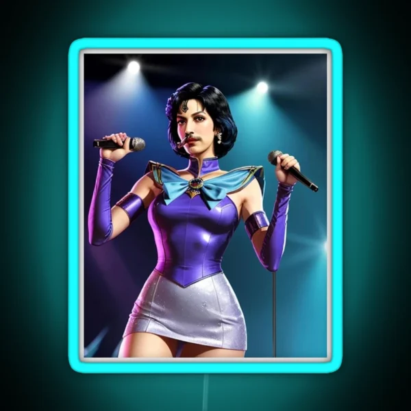 Sailor Freddie Mercury RGB Neon Sign