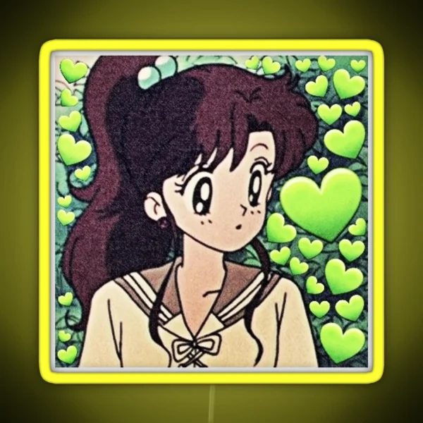 Sailor Green Hearts RGB Neon Sign
