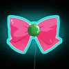 sailor jupiter bow rgb neon sign in blue anime artwork