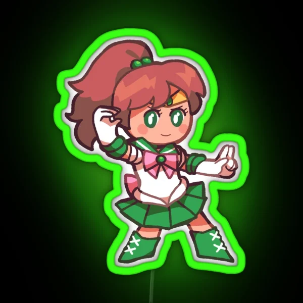 Sailor Jupiter Chibi RGB Neon Sign