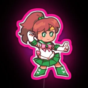Sailor Jupiter Chibi RGB Neon Sign
