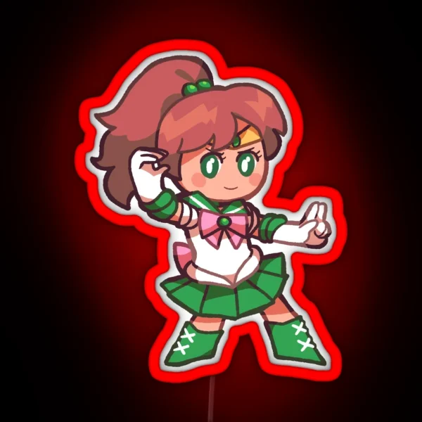 Sailor Jupiter Chibi RGB Neon Sign