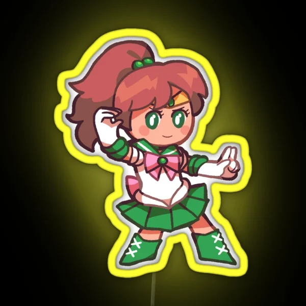 Sailor Jupiter Chibi RGB Neon Sign