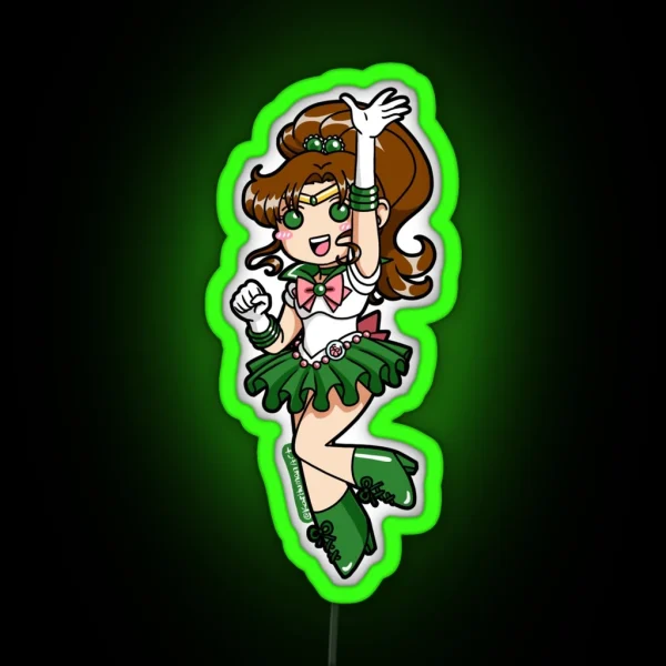 Sailor Jupiter Chibi RGB Neon Sign