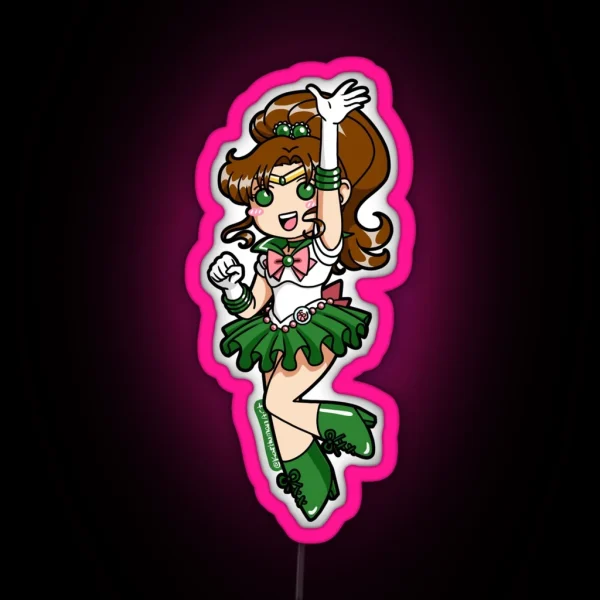 Sailor Jupiter Chibi RGB Neon Sign