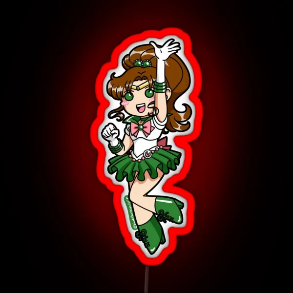 Sailor Jupiter Chibi RGB Neon Sign